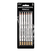 6Pcs White Charcoal Pencils Sketch White Pencils Drawing Pencils Sketching Pencils