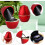 (red) Ring Box with LED Light Rose Jewelry Ring Case Jewellry Display Gift Boxes for Proposal Wedding Ring Box 2