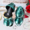 (green) Ring Box with LED Light Rose Jewelry Ring Case Jewellry Display Gift Boxes for Proposal Wedding Ring Box 2