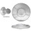 Patio Heater Reflector Shield, Propane Outdoor Heaters Replacement Part - Top Dome, 3-Hole Mount, 3 5