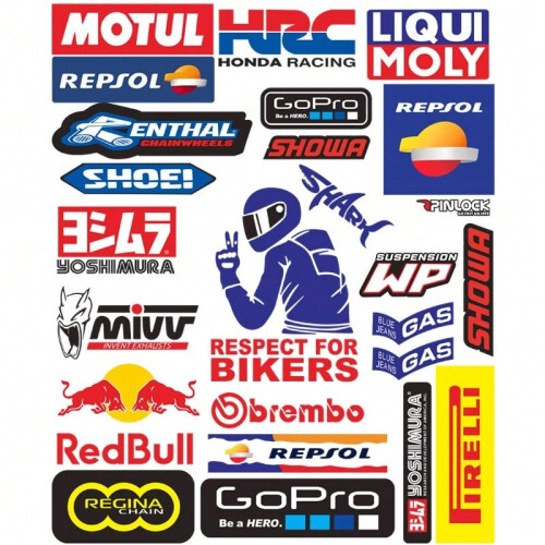 (Reflective Style 5 [Large Sheet Car Body Sticker]) Motorcycle stickers ...