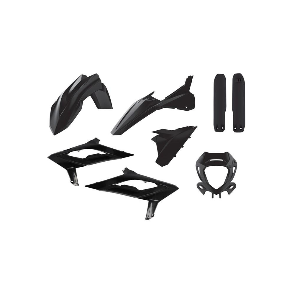 Polisport Black Full Enduro Plastics Kit - Beta 125-480 Rr 2023-24