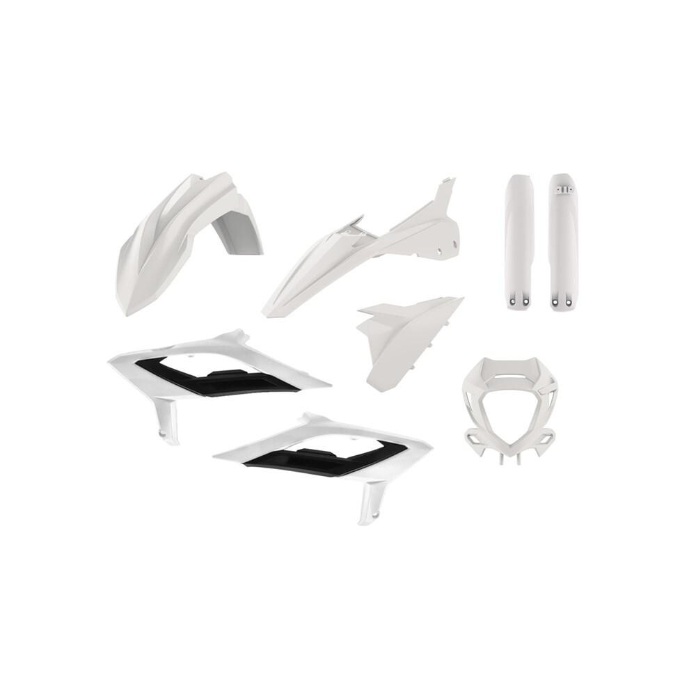 Polisport White Full Enduro Plastics Kit - Beta 125-480 Rr 2023-24