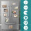 10 Pack Black Magnetic Picture Frame for Refrigerator Locker 4'x6' 3