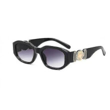 (B) Unique Small Sunglasses Women Fashion Personality Lady Medusa Head Vintage Square Goggle Sunglasses For Men High Quality