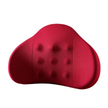 (Claret) Car Lumbar Seat Cushion Fully Curved Design, Comfortable Lumbar Cushion Ergonomical Seat Backrest with 9 Massage Points for Driver Waist Prot