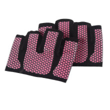 (S, Pink) 1 Pair Gym Gloves Non Slip Half Finger Gloves Fitness Weightlifting Sports Palm Protector