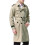 (M, Khaki) Mens Slim Fit Belt Double Breasted Trench Coat 3
