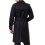 (M, Black) Mens Slim Fit Belt Double Breasted Trench Coat 4