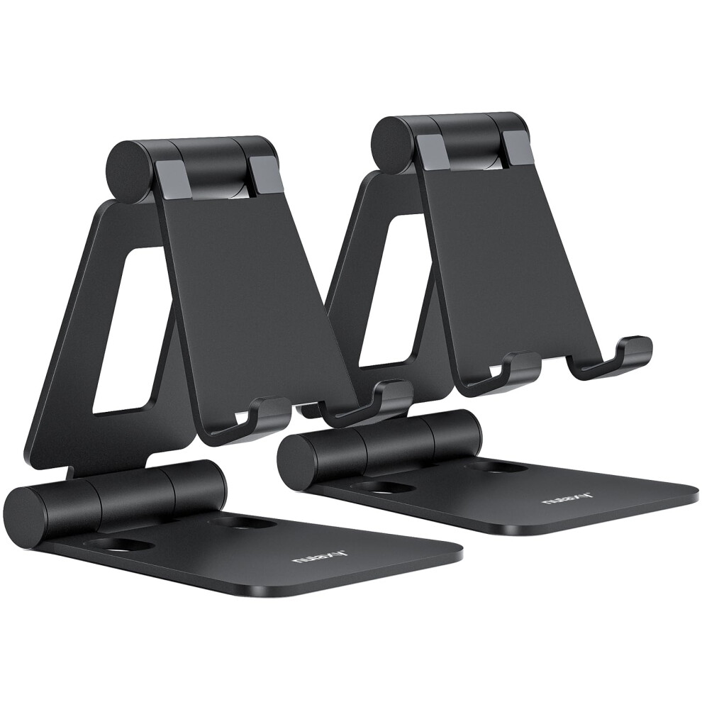 2 Packs Dual Folding Fully Adjustable Foldable Cell Phone Stand For Desktop 798135951037