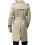 (L, Khaki) Mens Slim Fit Belt Double Breasted Trench Coat 5