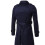 (M, Dark Blue) Mens Slim Fit Belt Double Breasted Trench Coat 2