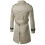 (L, Khaki) Mens Slim Fit Belt Double Breasted Trench Coat 2