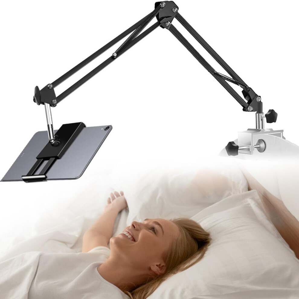 Stable And Non-Swaying Tablet Stand For Horizontal/Bedside Use With 4.5 To 12.9 Inch Size 798135951044