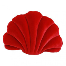 (32X25cm, White) Sea Beach Scallop Shell Sofa Bed Cushion Decoration Luxury Shell Stuffed Cushion For Bedroom Living