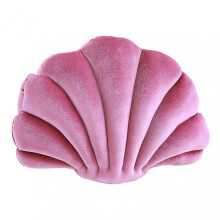 (32X25cm, Wine Red) Sea Beach Scallop Shell Sofa Bed Cushion Decoration Luxury Shell Stuffed Cushion For Bedroom Living