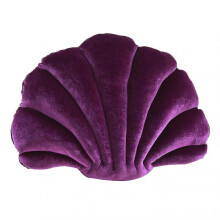 (32X25cm, Pink) Sea Beach Scallop Shell Sofa Bed Cushion Decoration Luxury Shell Stuffed Cushion For Bedroom Living