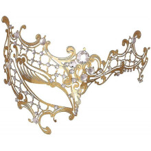 (Half face) Masquerade Mask For Women Metal Mask Shiny Rhinestone Venetian Party Evening Prom Ball Mask Bar Costumes Accessory