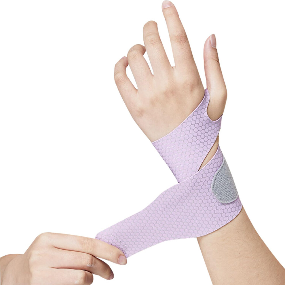 2 Pieces Wrist Brace Support Ultra Thin Breathable Adjustable for Carpal Tunnel Tendonitis Pain Relieving Refï¼HqD
