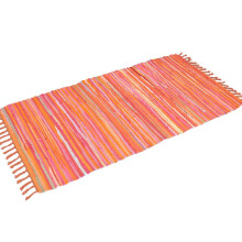 Cotton Handmade Reversible Chindi Rag Multi Color Hand Woven Striped Area Rug with Tassels for Laundry Room 20' x 31'