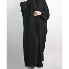(black Jilbab) Hooded Abaya Muslim Women Hijab Dress Prayer Garment Jilbab Long Khimar Robe Full Cover Ramadan Gown Abayas Islam Clothes