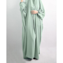 (light green Jilbab) Hooded Abaya Muslim Women Hijab Dress Prayer Garment Jilbab Long Khimar Robe Full Cover Ramadan Gown Abayas Islam Clothes