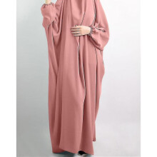 (pink Jilbab) Hooded Abaya Muslim Women Hijab Dress Prayer Garment Jilbab Long Khimar Robe Full Cover Ramadan Gown Abayas Islam Clothes