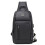 (Black) Sling Backpack for Men Cross Body Shoulder Bag with USB Waterproof Lightweight 4