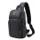 (Black) Sling Backpack for Men Cross Body Shoulder Bag with USB Waterproof Lightweight 1
