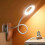 (PINK) Led Clip-on Reading Lamp Dimmable Eye Protection Table 5