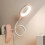 (PINK) Led Clip-on Reading Lamp Dimmable Eye Protection Table 1