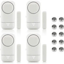 4pcs Door And Window Alarm Magnetic Wireless Sensor for Home Security System Child Safety - Anti-intrusion Anti-theft Burglary Detectors 120db Siren W