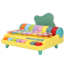 Handklopfendes Klavier für Kinder, tragbares Lernspielzeug, Gelb 20x17x8cm