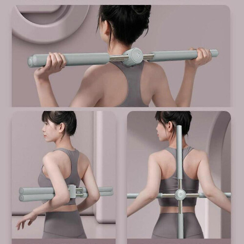 (green) Posture Corrector, Yoga Pose Training Stick, Back Straightener Posture Corrector-SDR 2