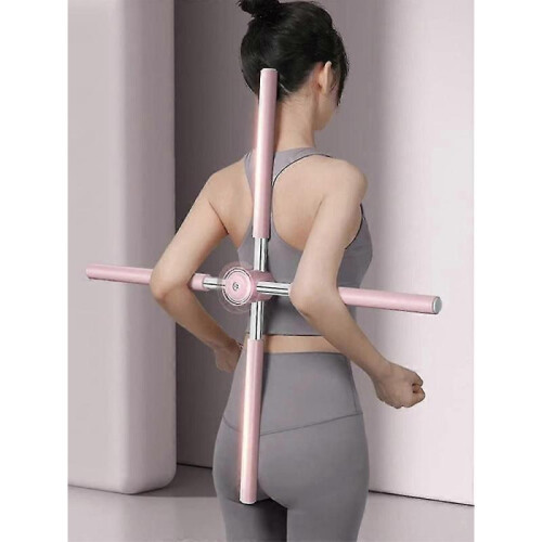 (pink) Posture Corrector, Yoga Pose Training Stick, Back Straightener Posture Corrector-SDR