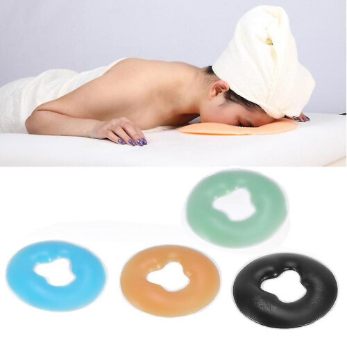 (Orange) Silicone Face Down Pillow Cushion Massage Beauty Spa Salon Table Bed