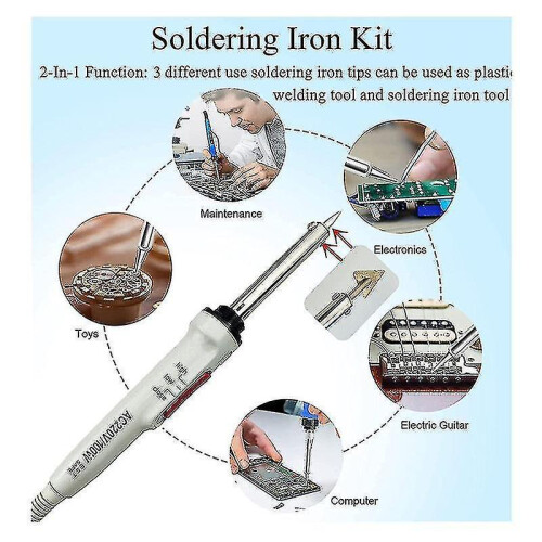 100w Plastic Welding Kit,soldering Iron Kit,3-speed Adjustment Temperature Control Plastic Welder S 1