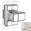 (silver) Shower Holder Bracket,shower Head Holder Strong,adjustable Shower Head Holders No Drilling,shower Wall Mount 1
