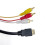3 HDMI to RCA Cable Converter Adapter Cable Transmitter Cord1.5m 16