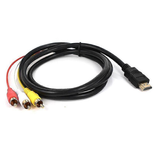 3 HDMI to RCA Cable Converter Adapter Cable Transmitter Cord1.5m