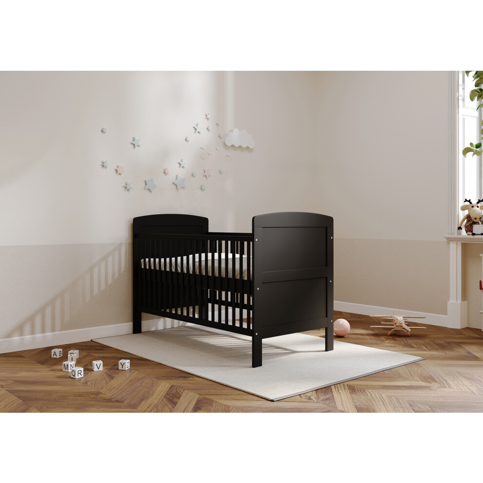 Viculii Reggie Baby Cot Bed Black Only-image-OPC-PHY2BJX-NEW