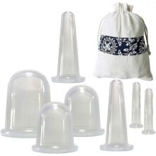 Facial Cupping Set Silicone Cupping Therapy Sets 7pcs Anti-cellulite Cup Vacuum Suction Massage Cups with Storage Bag for Muscle,nerve,joint P