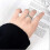 925 Silver Ring-Women's Triple Ring,Size 7 5