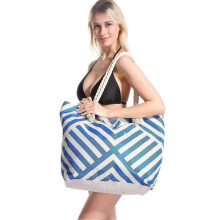 Women's Large Beach Bag, Water and Sand Resistant Tote Bag with Inner Pocket and Zipper