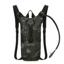 SQCLV Hydration Pack Wear Resistant Oxford Cloth Waterproof Adjustable Water Bladder Backpack for Cycling Black Camouflage