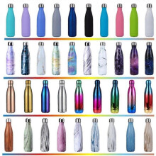 Stainless Steel Thermos Cup Outdoor Sports Pot Coke Bottle Thermos Cup Magic Purple