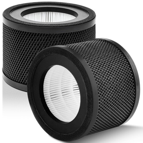 2 Pack True Replacement Filter Compatible with TaoTronics TT-AP001 and VAVA VA-EE014