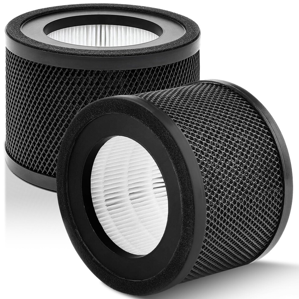 2 Pack True Replacement Filter Compatible with TaoTronics TT-AP001 and VAVA VA-EE014