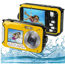 Underwater Digital Camera 2.7K10Ft Full HD 48MP 16X Digital Zoom Front Rear Dual Screen