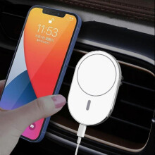 Magnetic Wireless Car Mount Charger for iPhone 13/12/Pro/Pro Max/Mini, Alloy Car Vent Mount Charger, Compatible with MagSafe Car Mount Charger